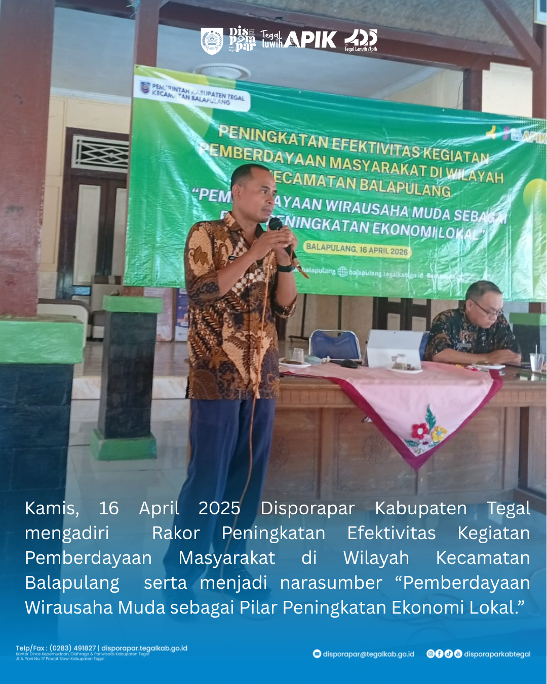 Narasumber di Rakor Kecamatan Balapulang